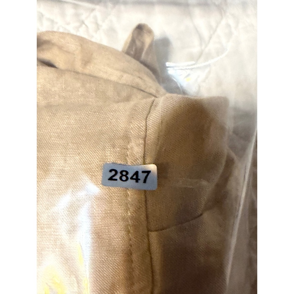 Gap Button Down Shirt Mens XL Tan 100% Linen Long Sleeve - Picture 11 of 11